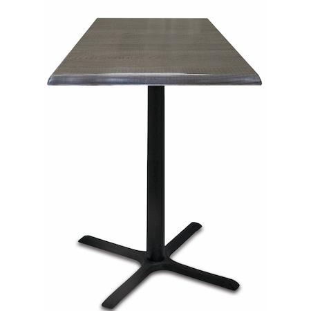 Holland Bar Stool Co 42" Tall In/Outdoor All-Season Table, 36" x 36" Square Charcoal Top OD211-3042BWOD36SQChar